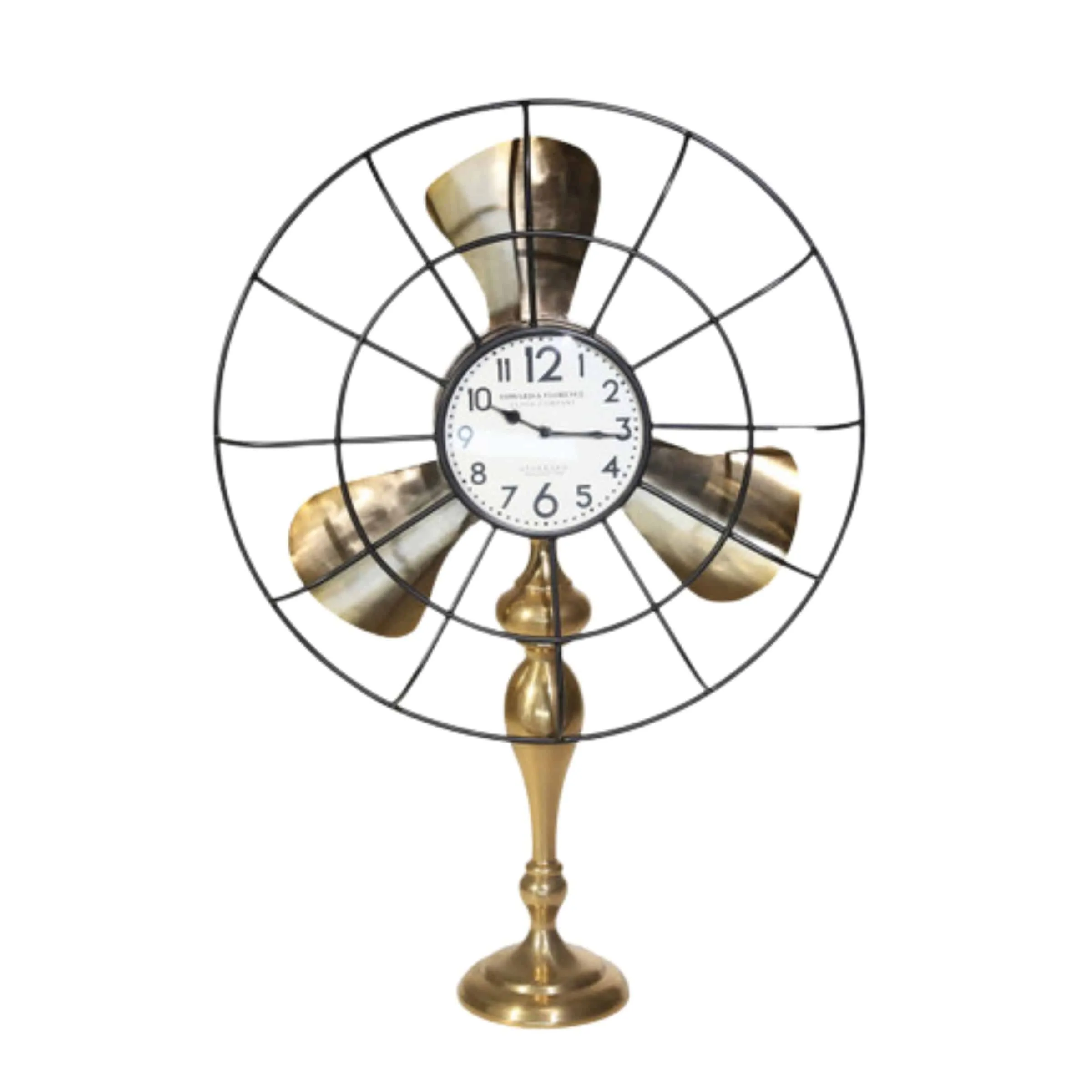 Fan-Style Table Clock 14840-02