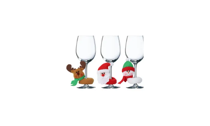 Festive Christmas Glass Tags