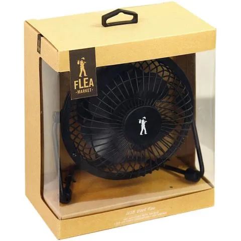 Flea Market USB Desk Fan (Black/Gold)