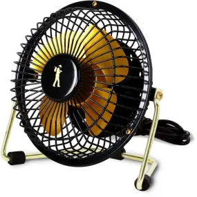 Flea Market USB Desk Fan (Black/Gold)