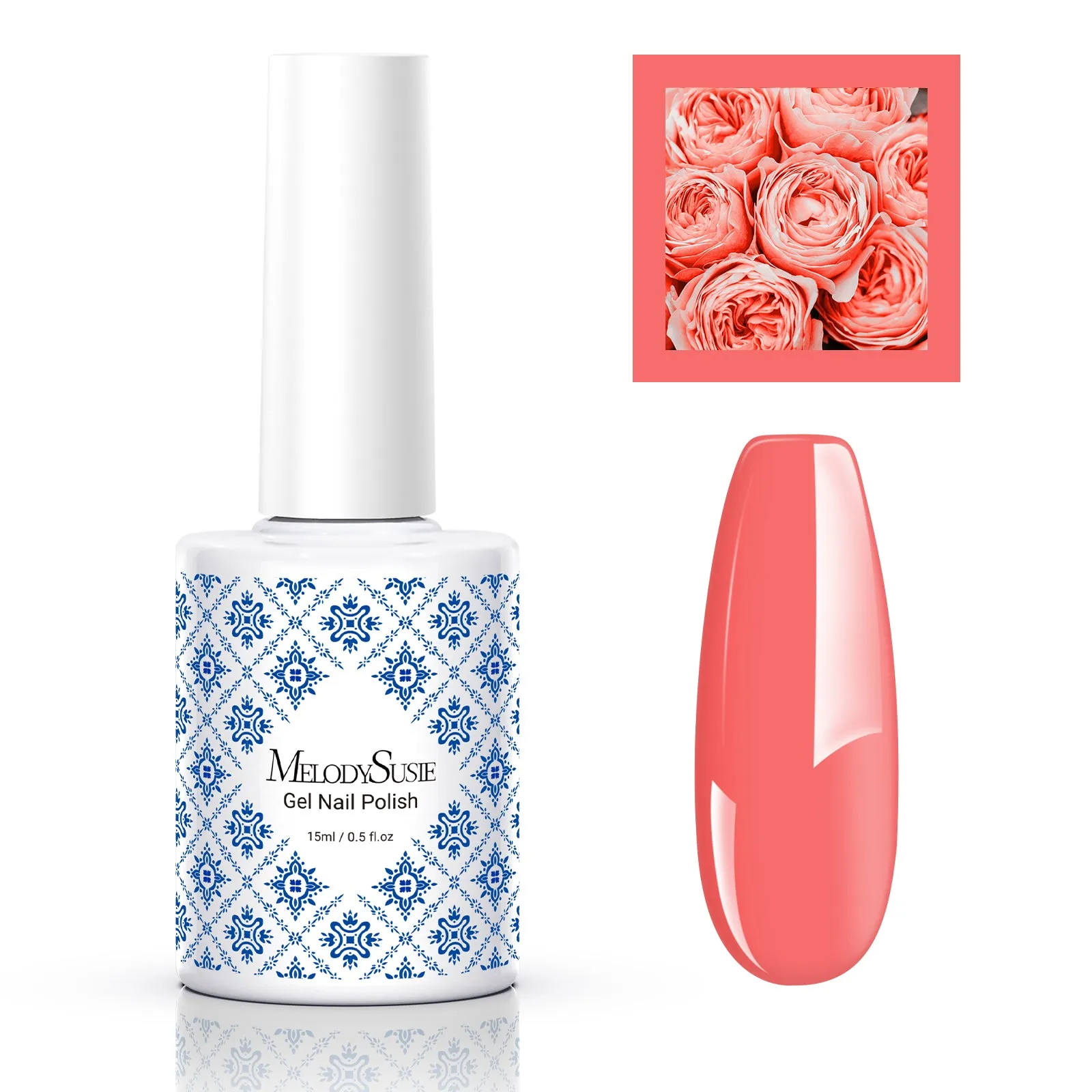 Fleurwee Gel Nail Polish Plant-based 0.5 fl oz/15ml - P25 Coral Rose