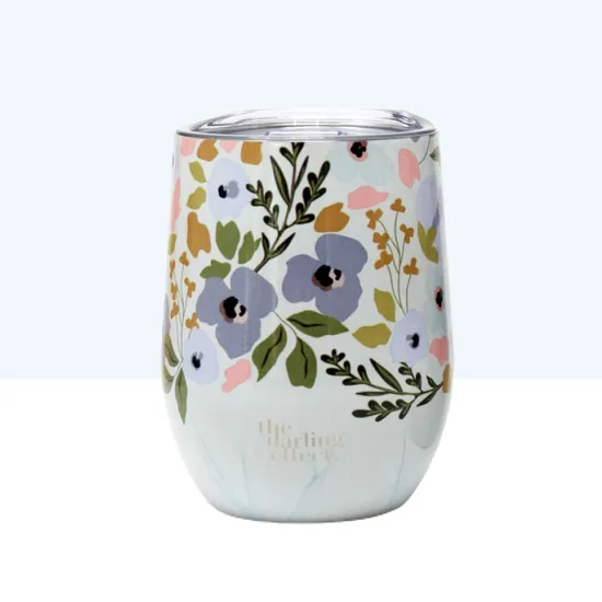 Floral Wine Tumbler ~ Various Styles