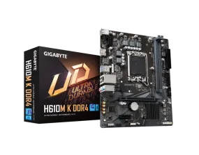 Gigabyte H610M K DDR4 Motherboard for Intel 13th/ 12th Gen Processors - LGA1700 Socket