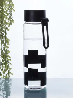 Glass, Water Bottle 300 Ml, Geometric, Glossy : Finish, Multicolor