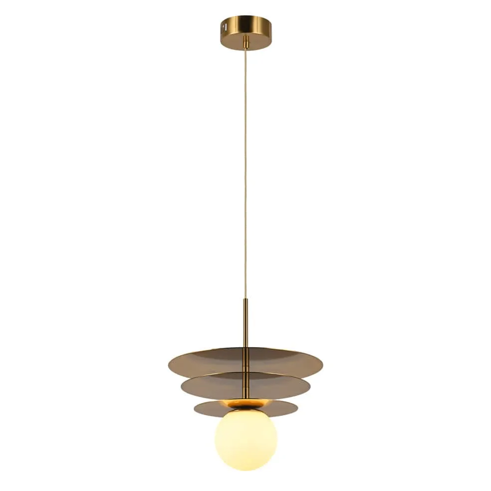 Golden Metal Trio Desk Pendant Light