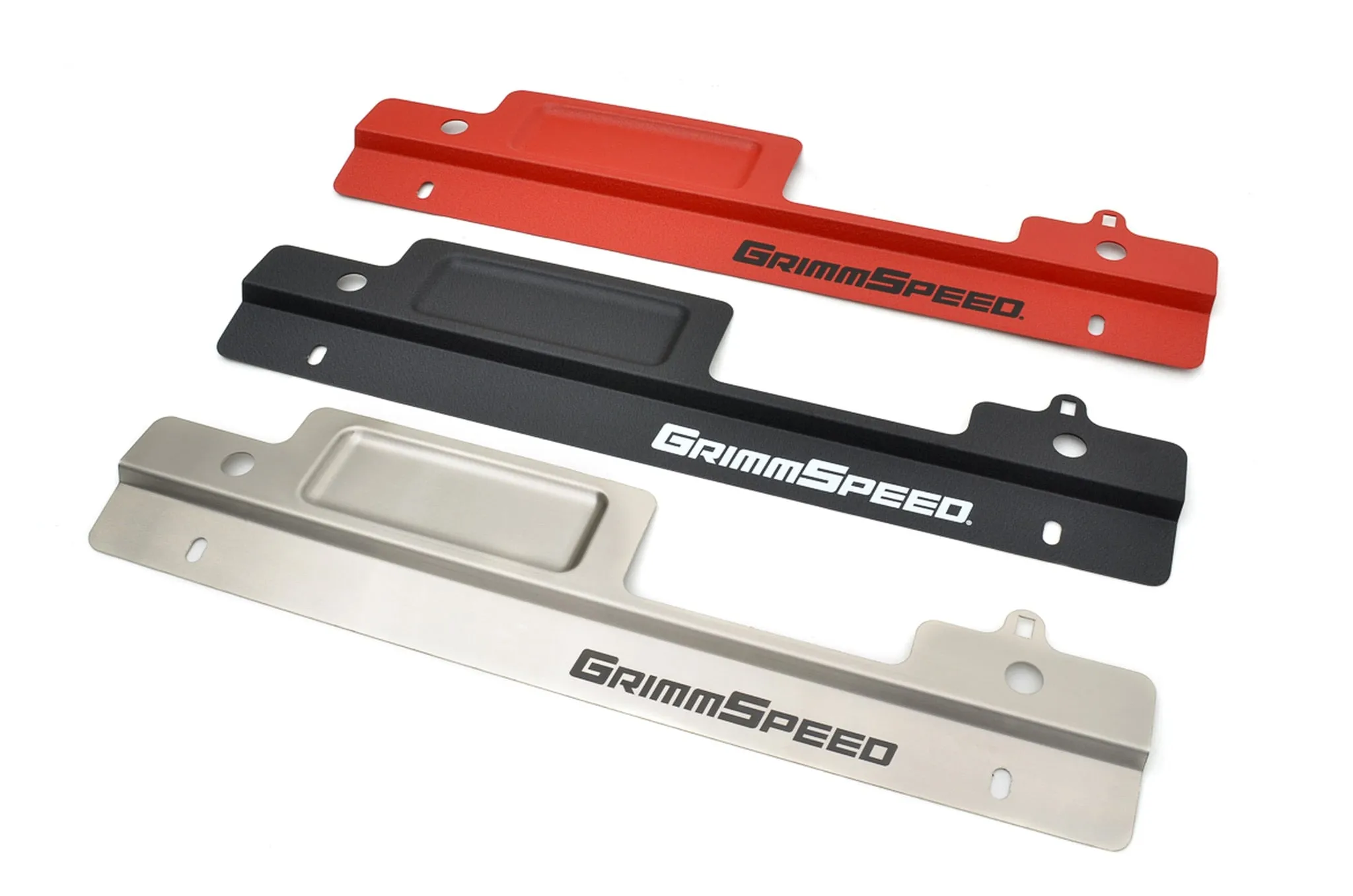 GrimmSpeed Radiator Shroud Subaru WRX & STI (02-07) Black/Red w/ Tool Tray