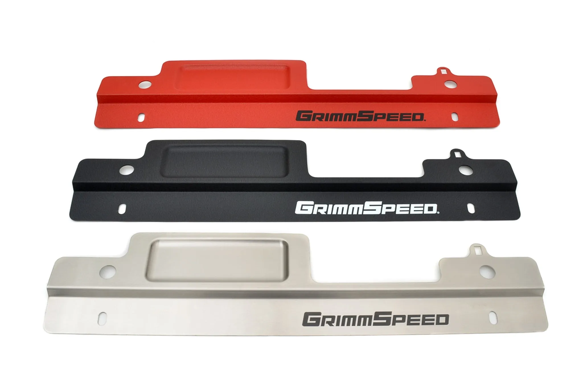 GrimmSpeed Radiator Shroud Subaru WRX & STI (02-07) Black/Red w/ Tool Tray