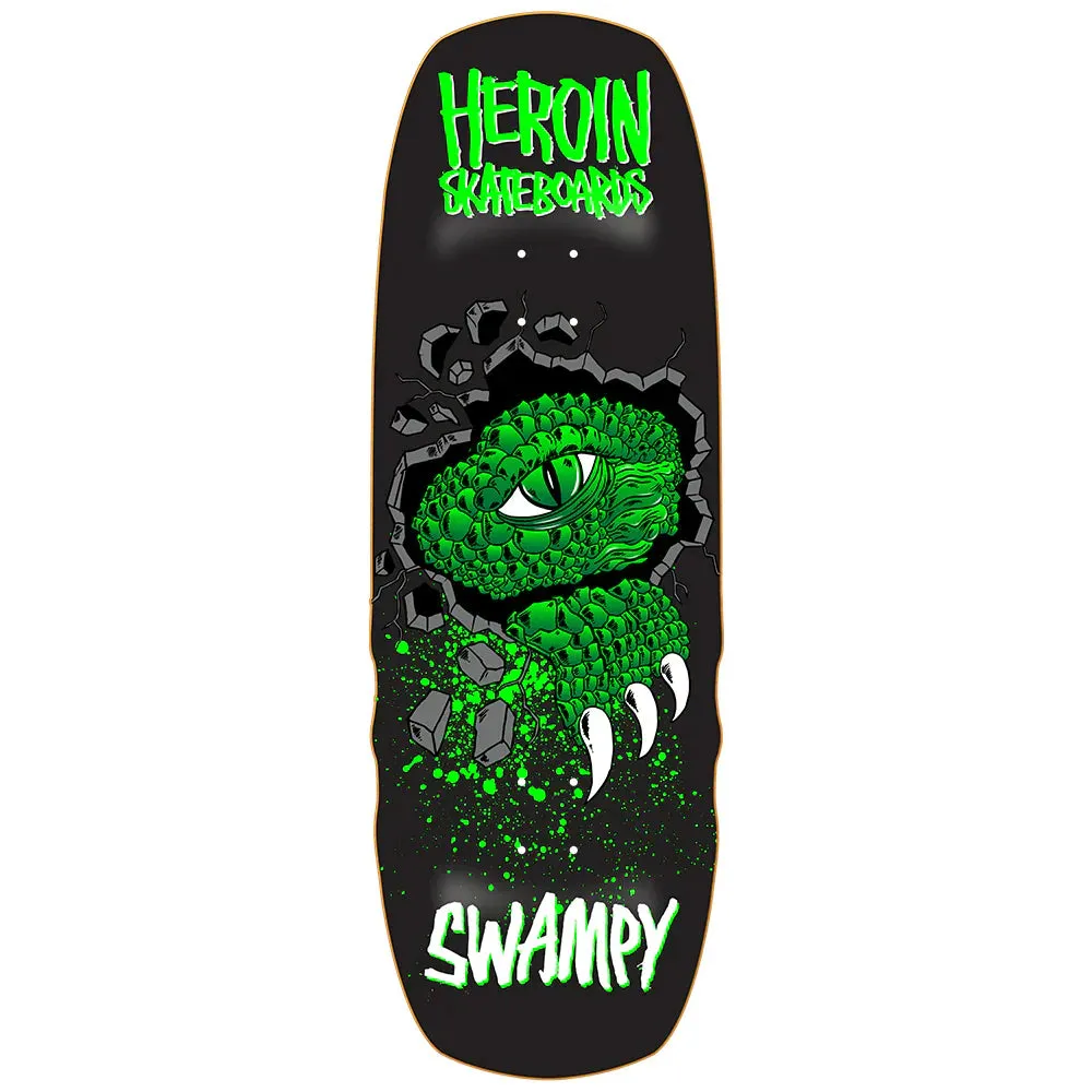 Heroin Skateboards Swampy's Alligator Shovel Skateboard Deck - 10.5