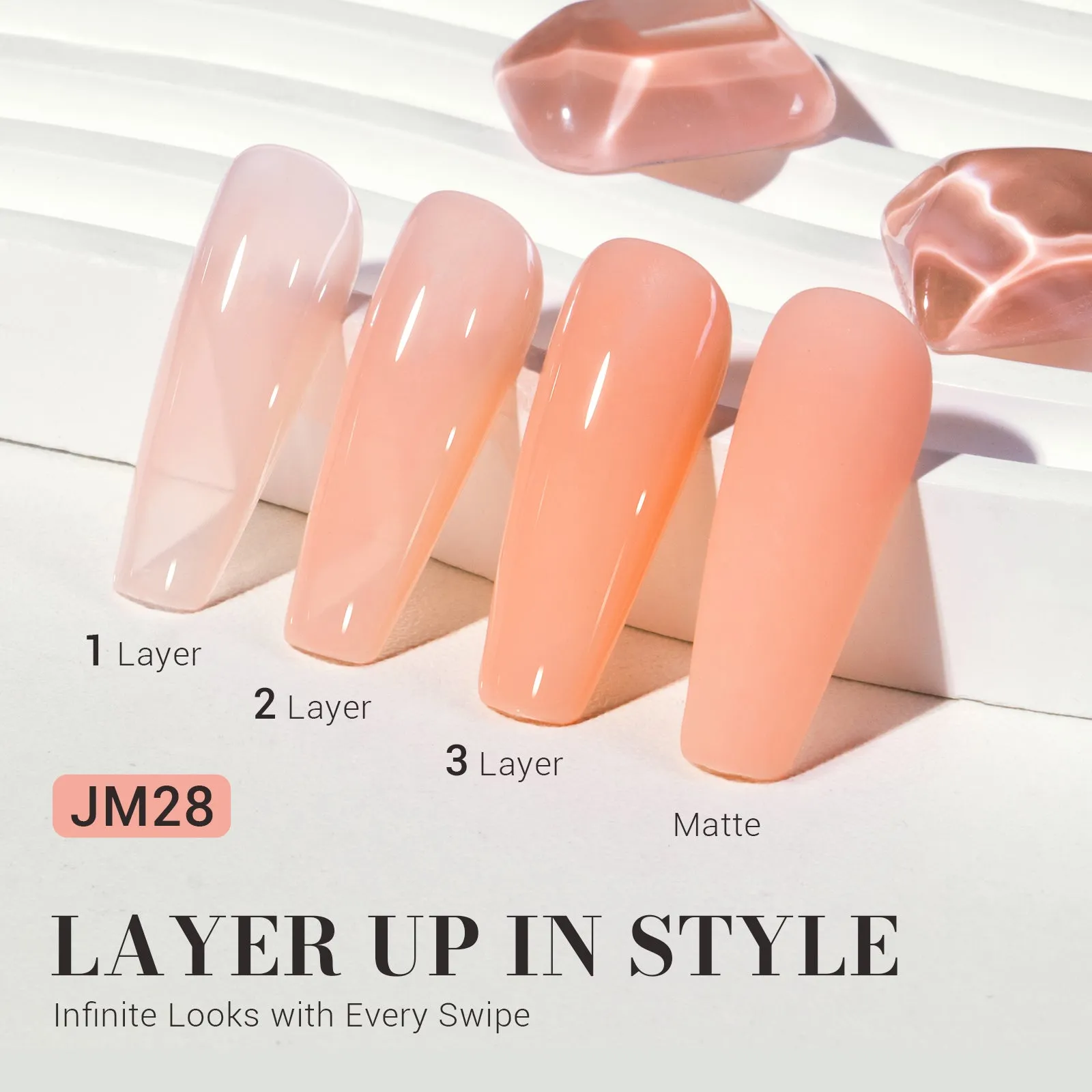 Jeweliver Jelly Gel Nail Polish 0.5 fl oz/15ml - Nude Pink JM27