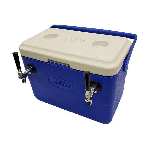 Jockey Box Cooler - 2 Taps, 50' 5/16" Stainless Steel Coils, 28qt