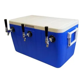 Jockey Box Cooler - 3 Taps, 50' 5/16" Stainless Steel Coils, 48qt