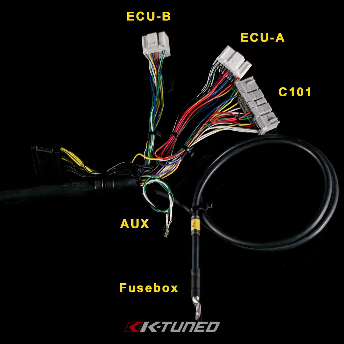 K-Tuned K-Series Engine Harness - Race-Grade w/Raychem DR-25 - OEM Routing (No Power Wire) - KTH-41R-ENG