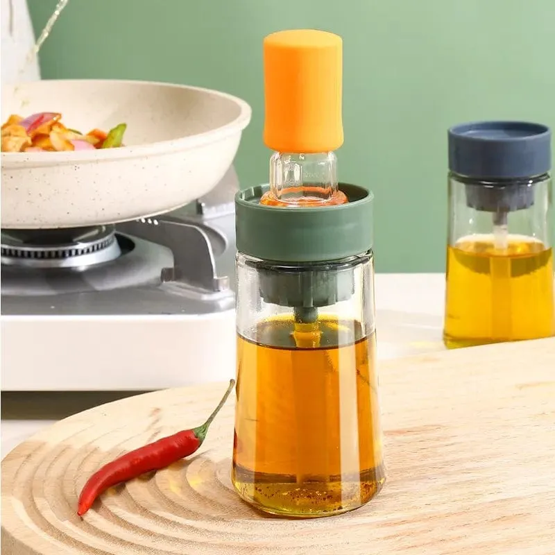 Kitchen Glass Silicone Oil Brush Bottle