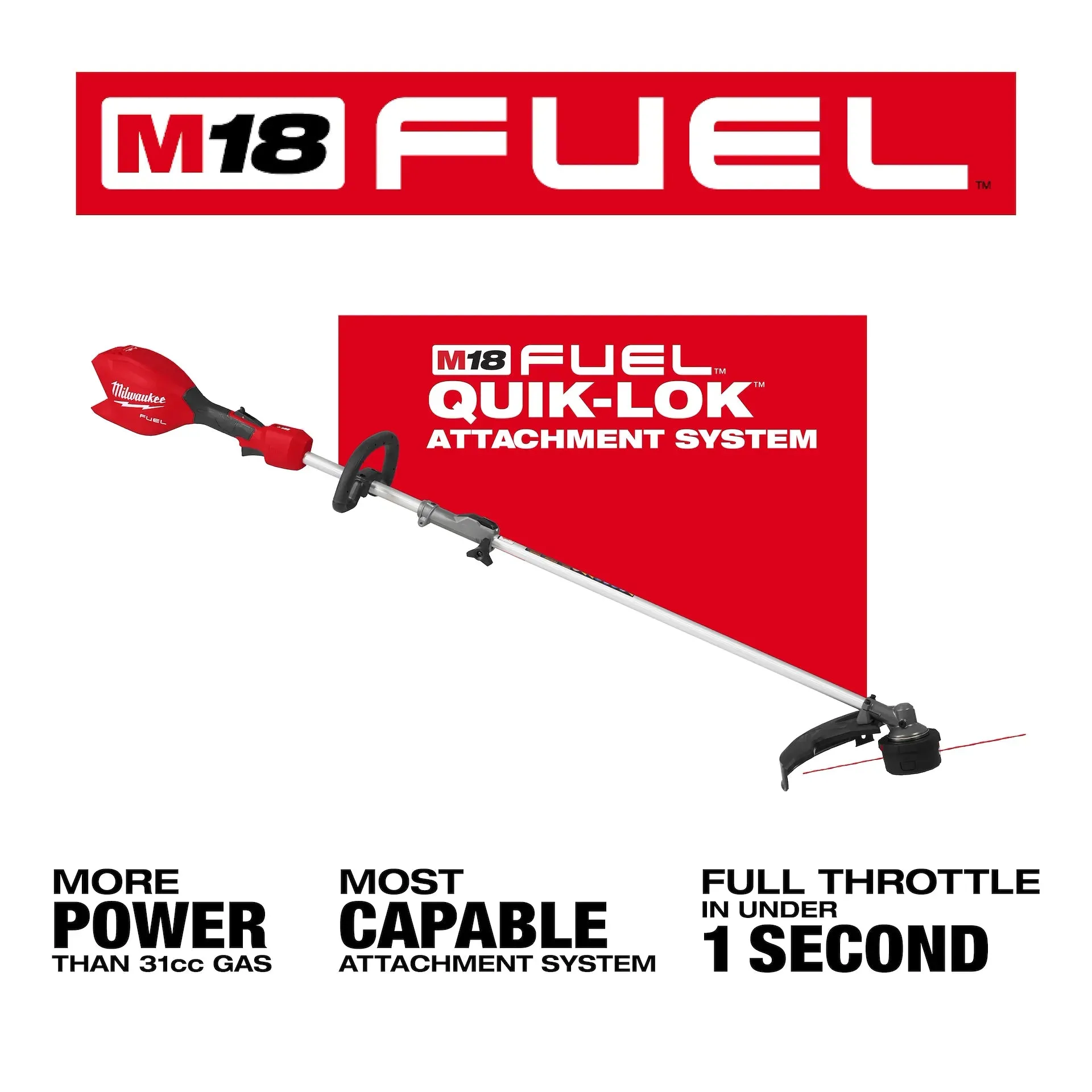 Lawn Trimmer - Milwaukee M18 FUEL™ String Trimmer w/ QUIK-LOK™, 3016-20ST / 3016-21ST