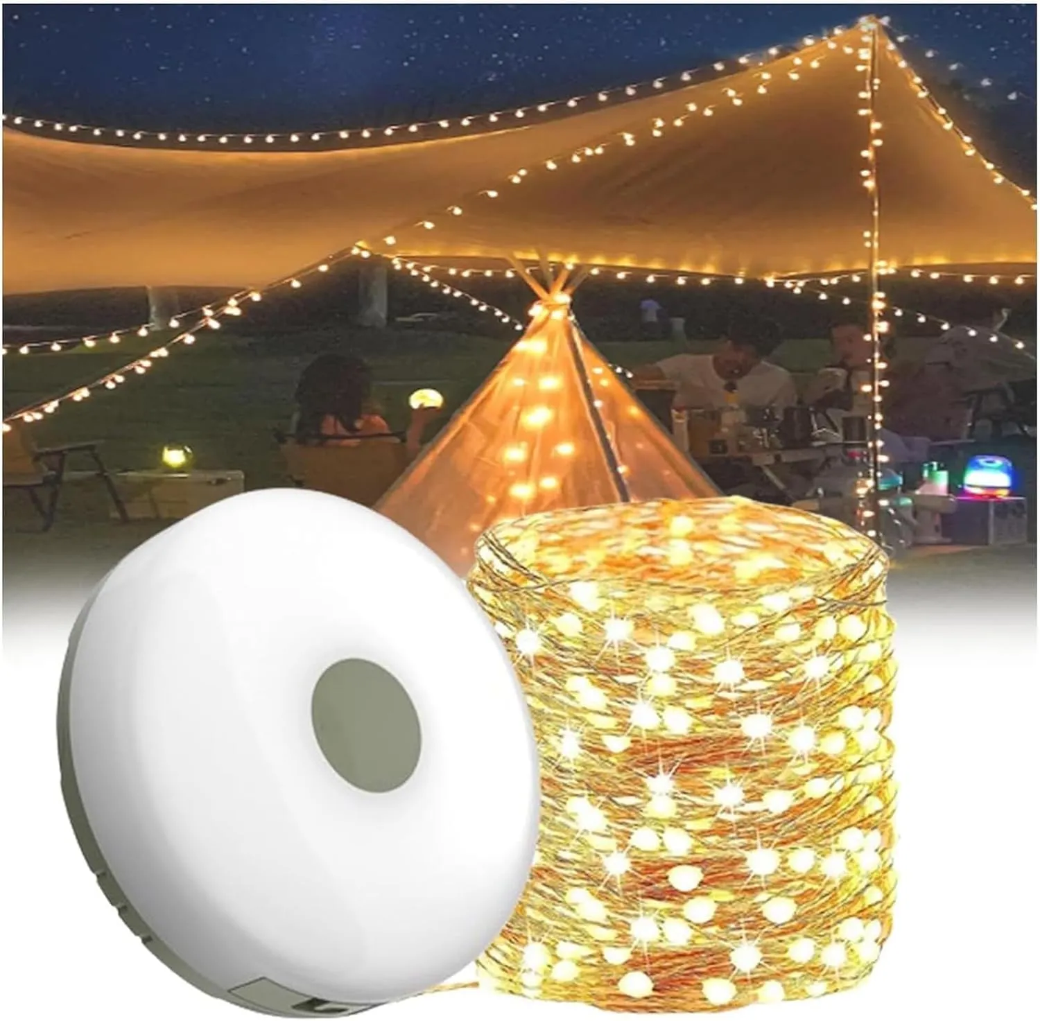 LED Camping Fairy Lights with Reel 10M