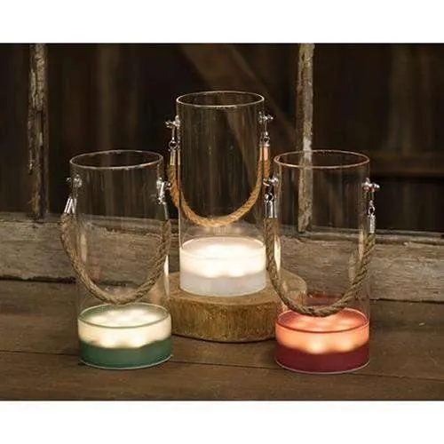 Lighted Glass Vase, 3 Asstd.