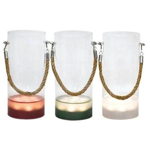 Lighted Glass Vase, 3 Asstd.