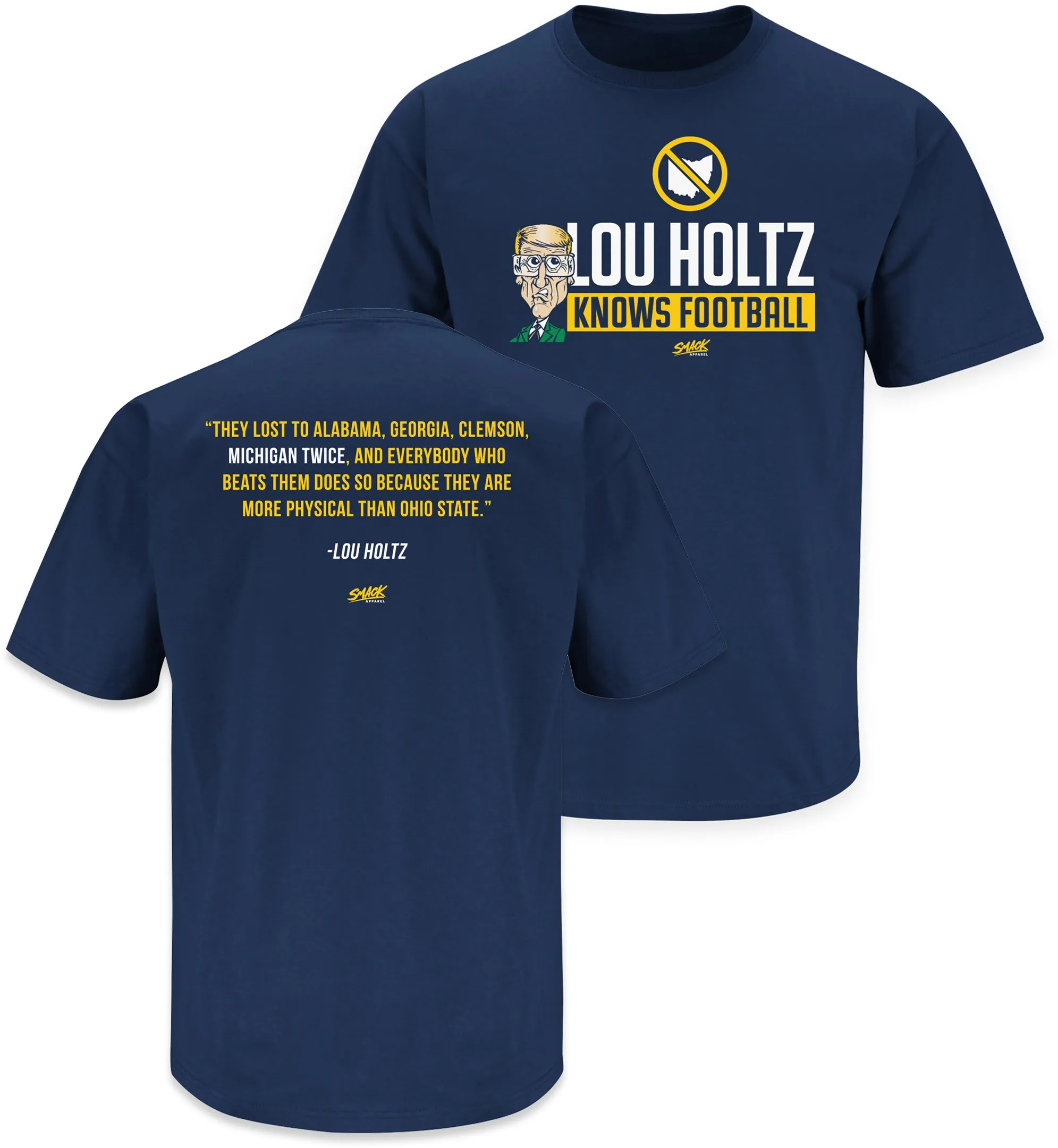 Lou Holtz Knows Football T-Shirt for Michigan College Fans (SM-5XL)