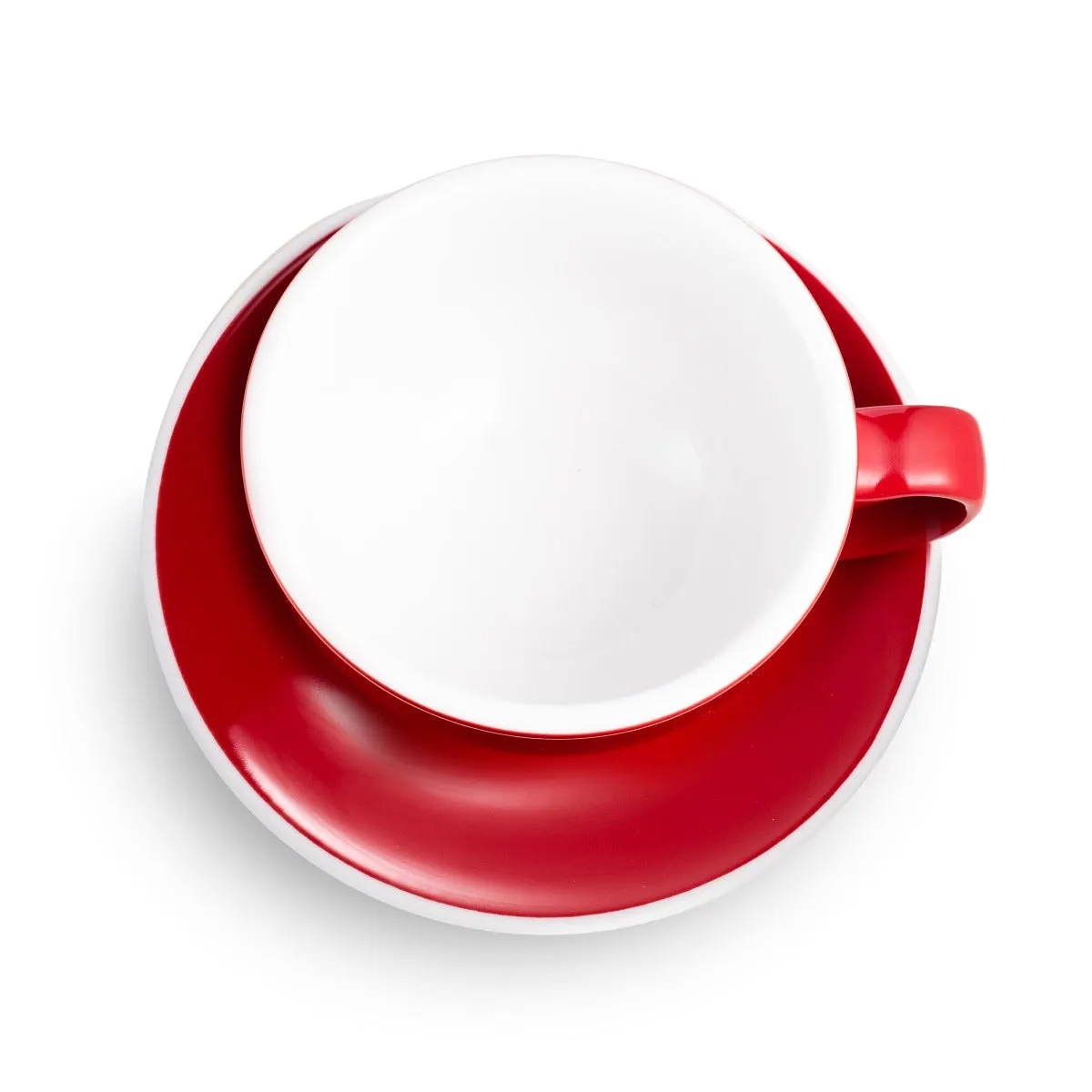 Loveramics Egg Style Latte Cup & Saucer - Red (10oz/300ml)