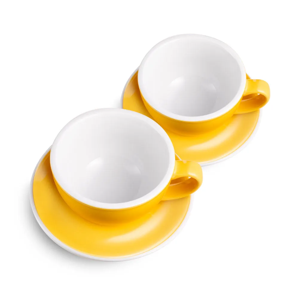 Loveramics Egg Style Small Cappuccino Cup & Saucer for (5oz/150ml) - Set of 2