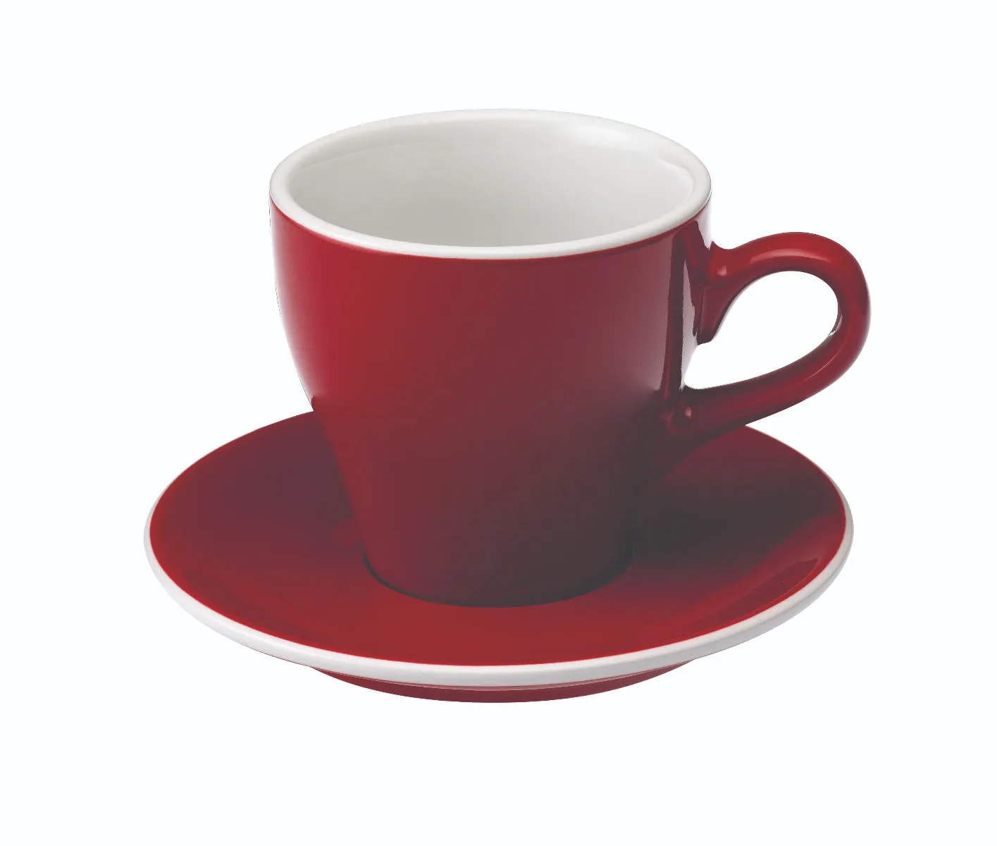 Loveramics Tulip Style Latte Cup & Saucer - Red (9.5oz/280ml)