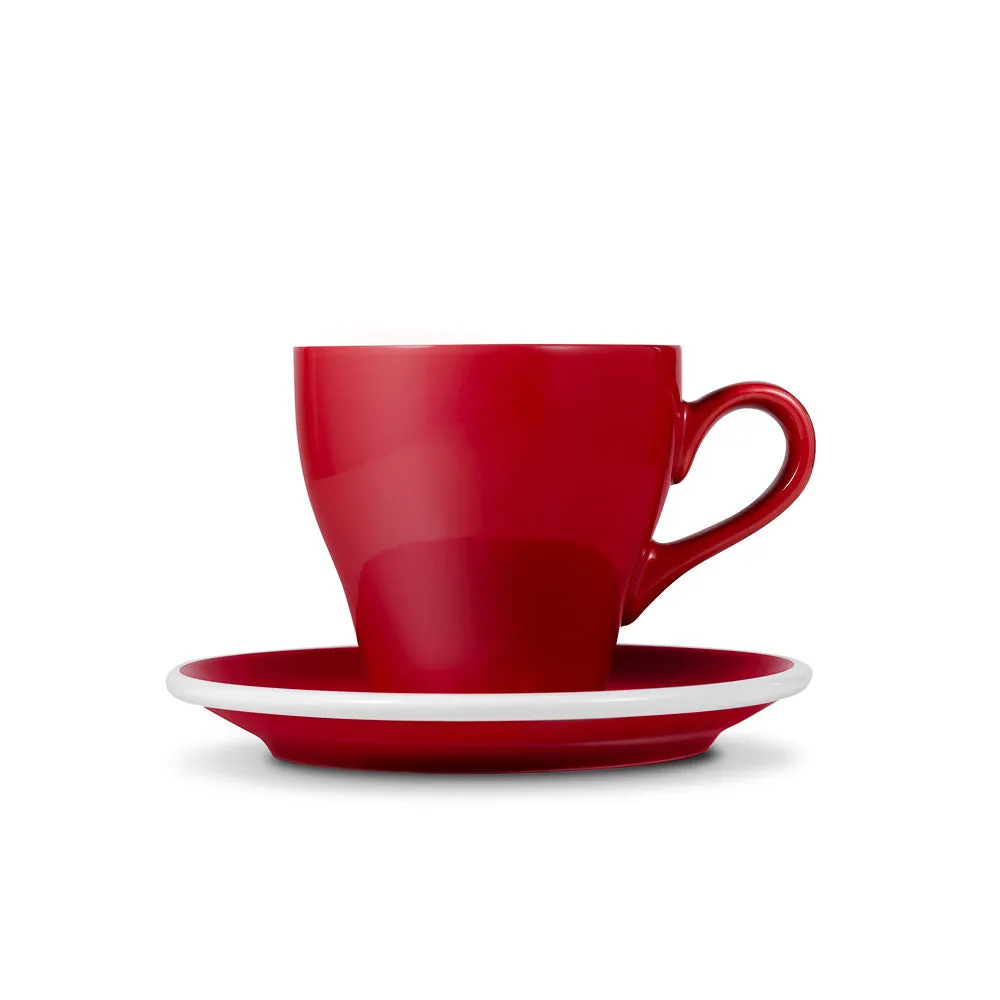 Loveramics Tulip Style Latte Cup & Saucer - Red (9.5oz/280ml)