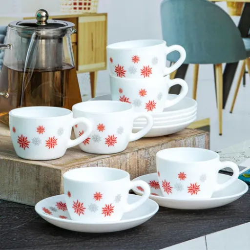 Magical Star Cup & Saucer Set, 6 Pcs