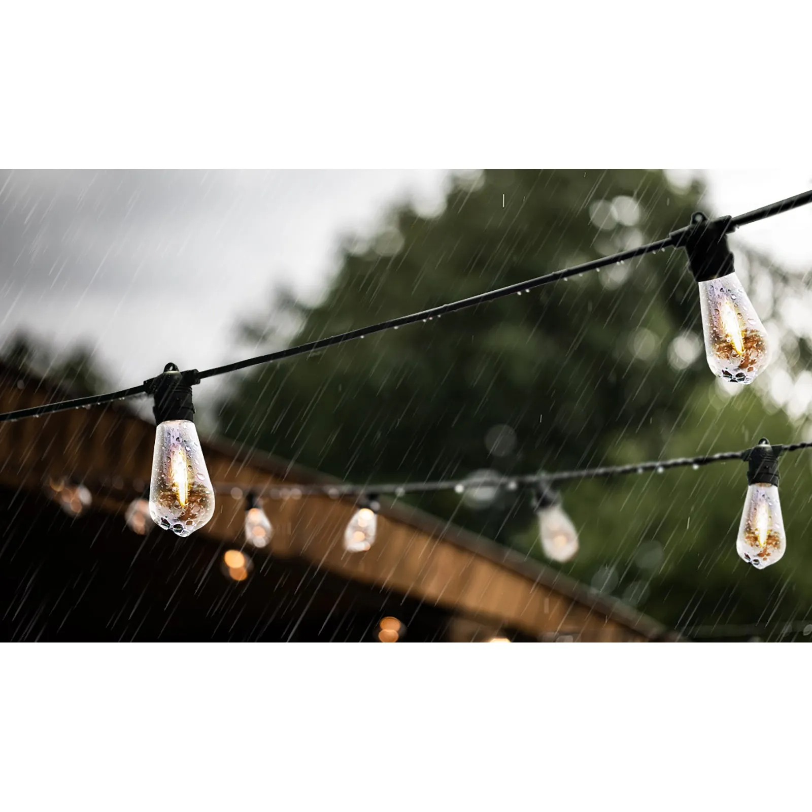 Mazam 23M LED Festoon Lights String Light Waterproof Outdoor Wedding Party