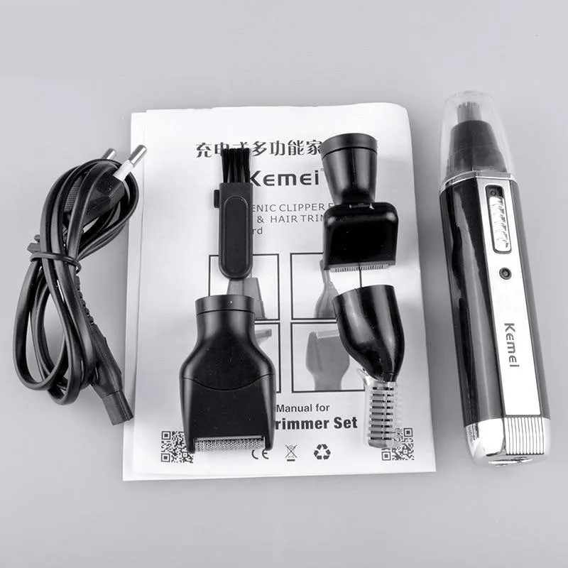 Men Hair Trimmer Nose Rechargeable Beard 4 In 1 Health & Personal Care