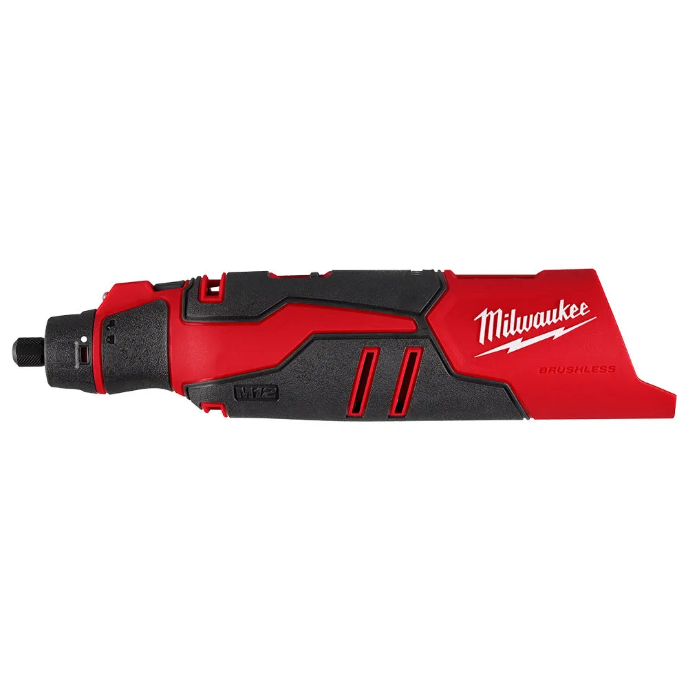 Milwaukee 2525-20x4SK M12 12V Brushless Rotary Tool w/ 4AH Starter Kit