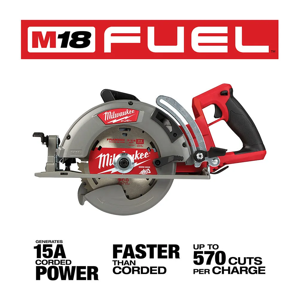 Milwaukee 2830-20 M18 FUEL Rear Handle 7-1/4" Circular Saw - Tool Only