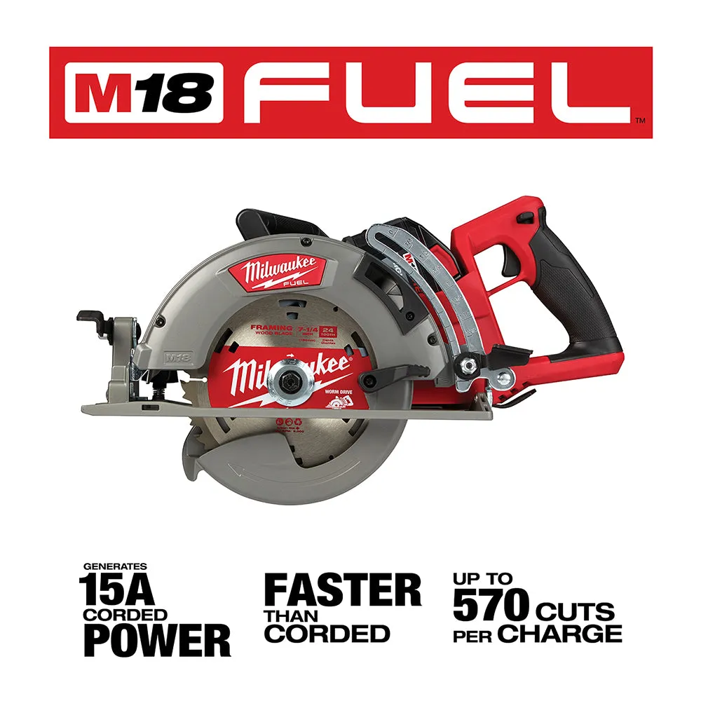 Milwaukee 2830-21HD M18 FUEL 18V 7-1/4 Inch Rear Handle Circular Saw Kit