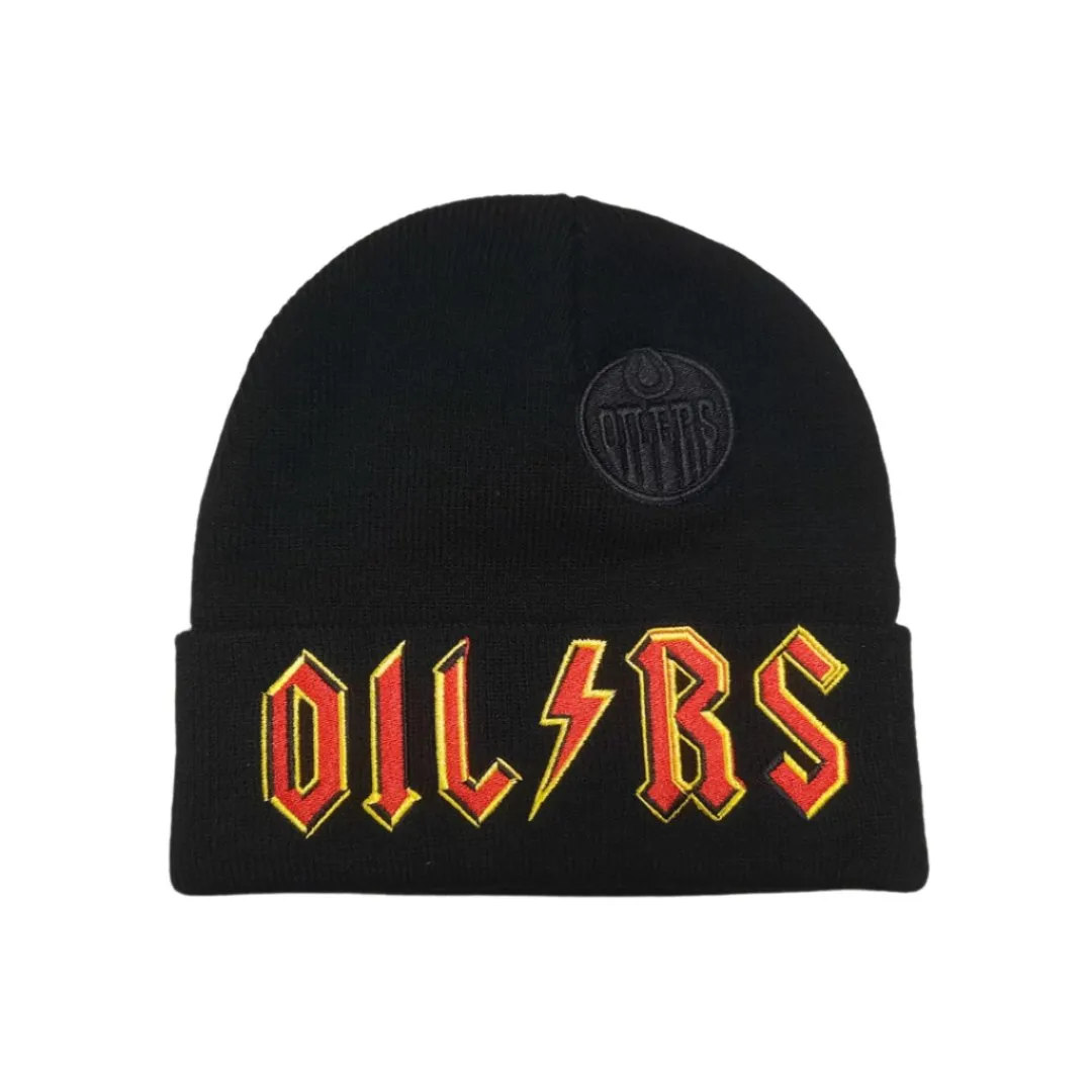 Mitchell & Ness Men's NHL Edmonton Oilers High Voltage Cuffed Knit Toque