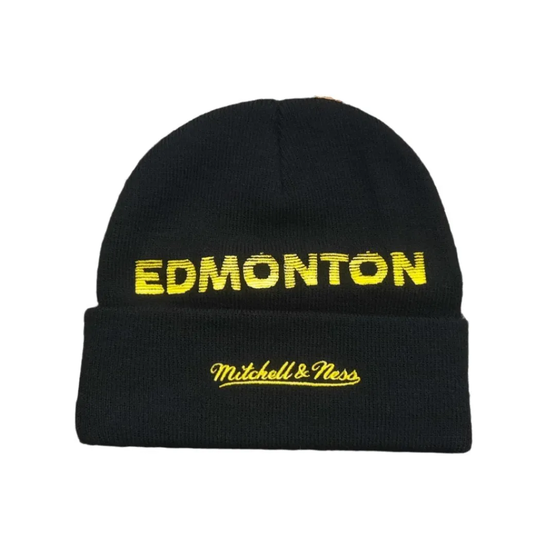 Mitchell & Ness Men's NHL Edmonton Oilers High Voltage Cuffed Knit Toque