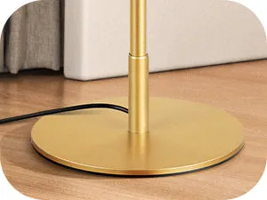 Modern Slim Dimmable LED Corner Floor Lamp, Gold-HFLCB1A