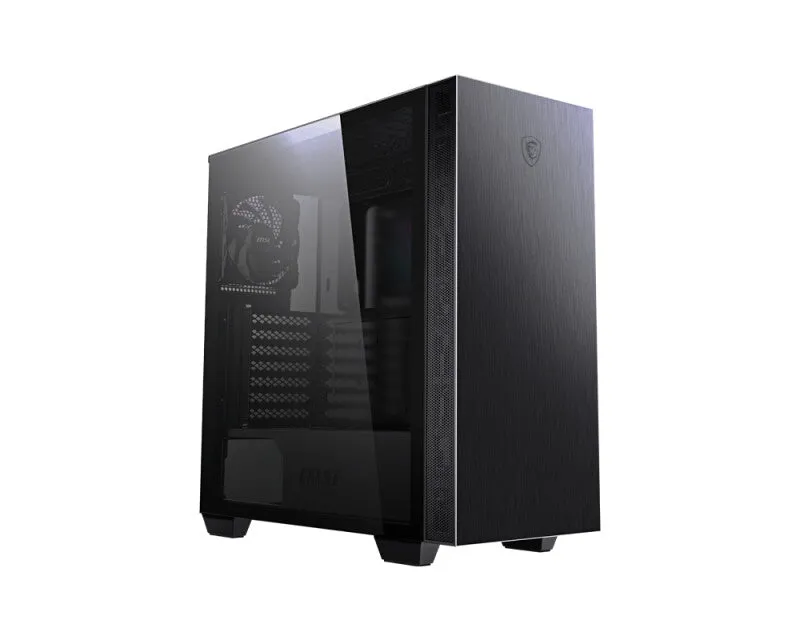 MSI MPG SEKIRA 100P 'S100P' Mid Tower Gaming Computer Case 'Black, 4x 120mm PWM Fans, USB Type-C, Tempered Glass Panel, ATX, mATX, mini-ITX'