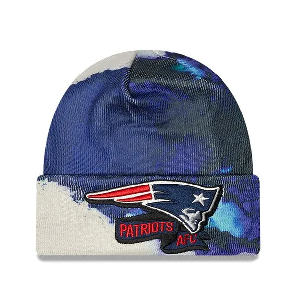 New Era Men's NFL New England Patriots Sideline Ink Beanie Knit