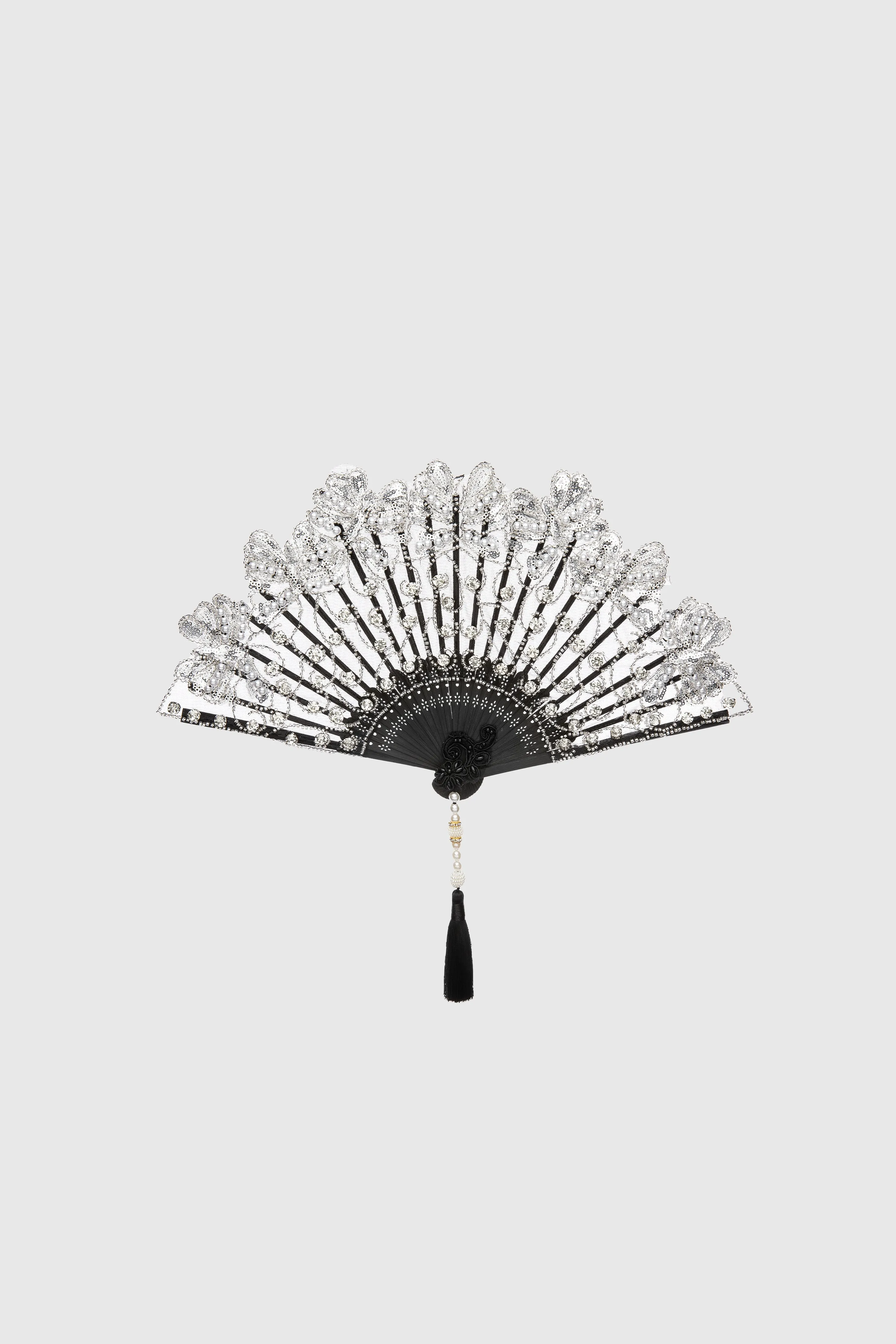 Non-Foldable Vintage Lace Handheld Fan