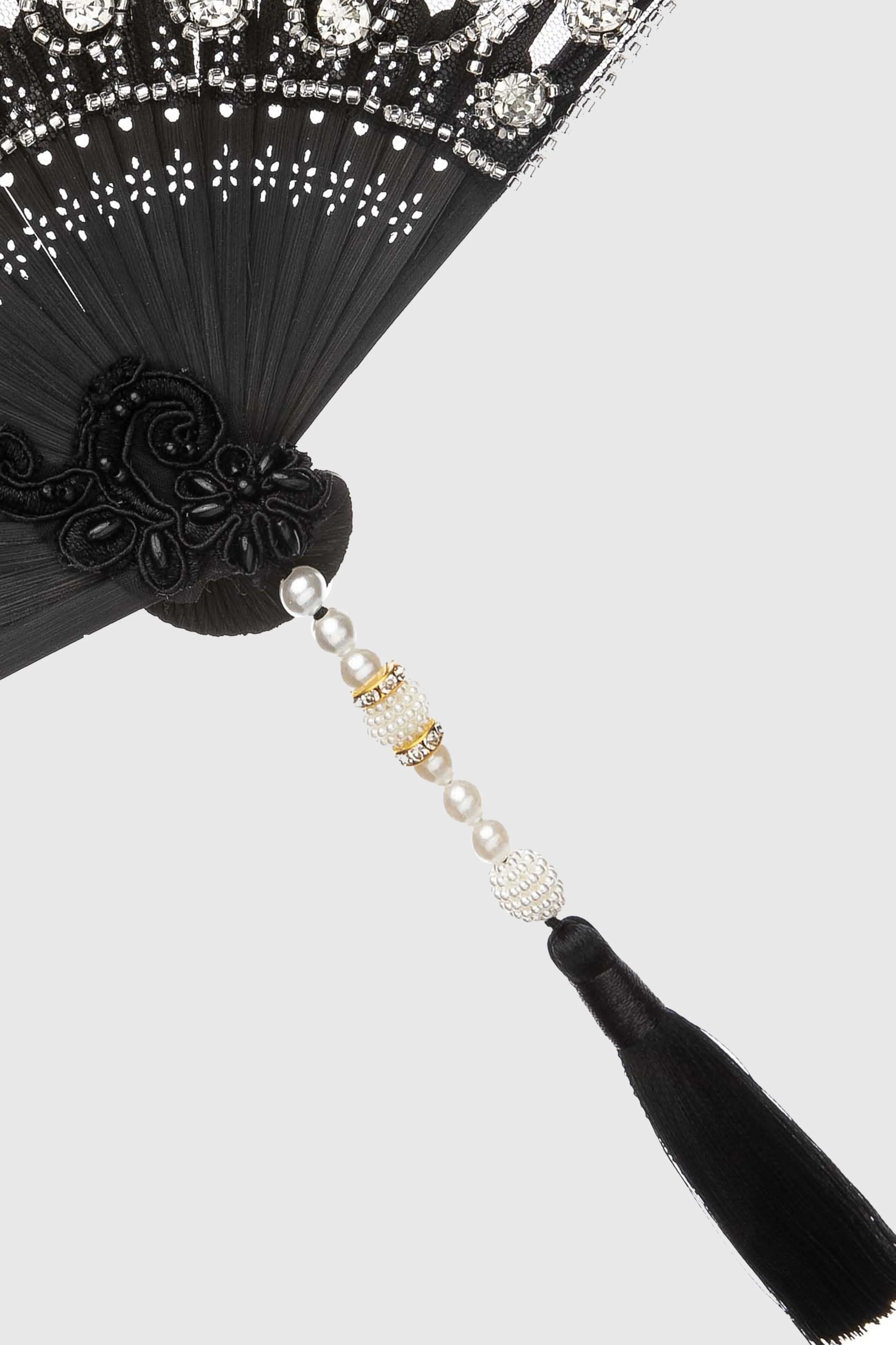 Non-Foldable Vintage Lace Handheld Fan