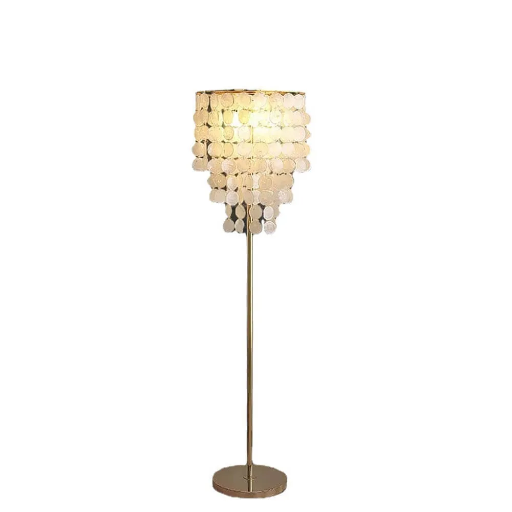 Nordic Light Luxury Seashell Column 1-Light Standing Floor Lamp