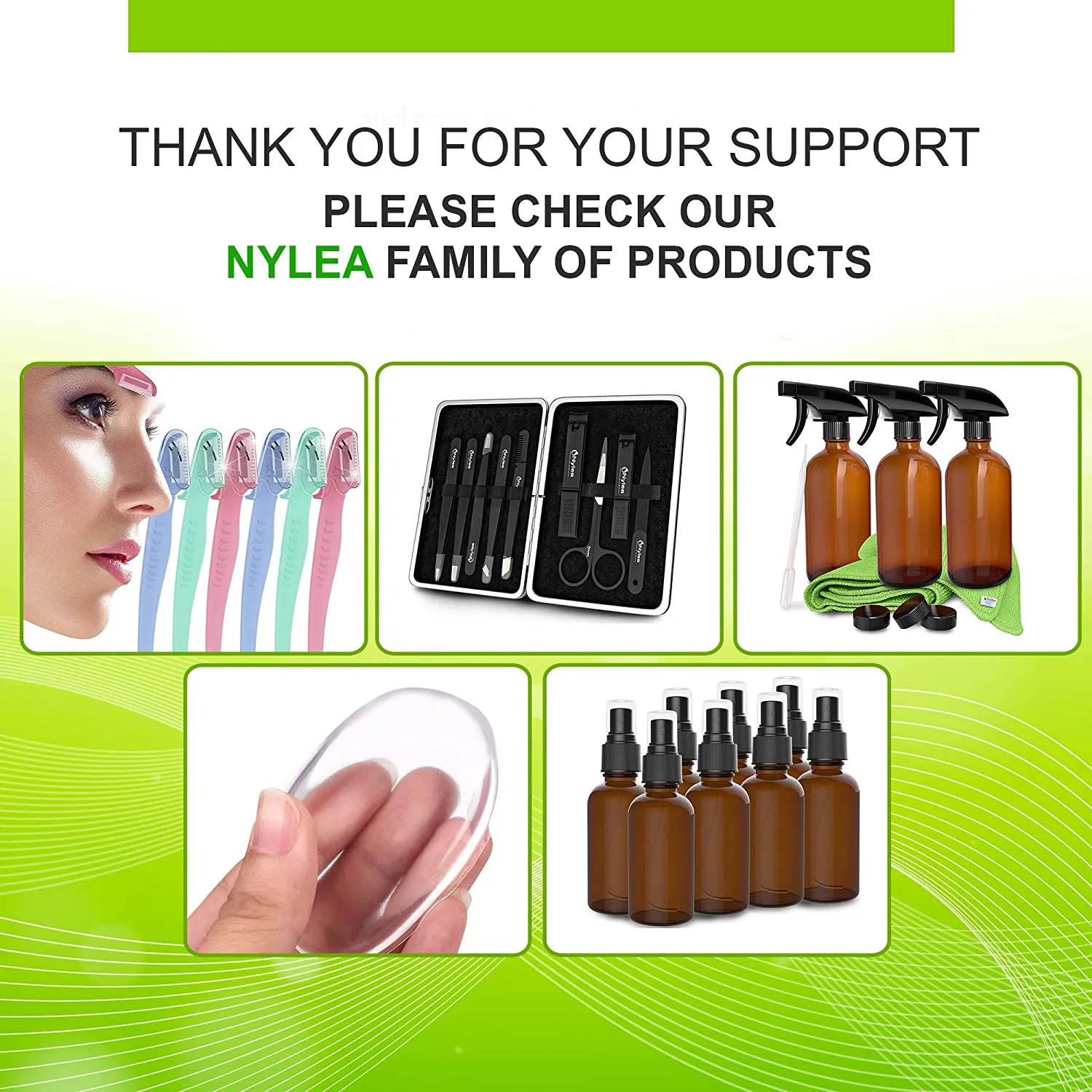 Nylea 6 Pack Eyebrow Razor Trimmer [Extra Precision] Disposable Facial Hair Shaper