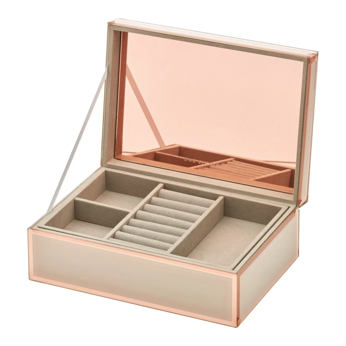 One Six Eight London Sara Jewellery Box Blush Large