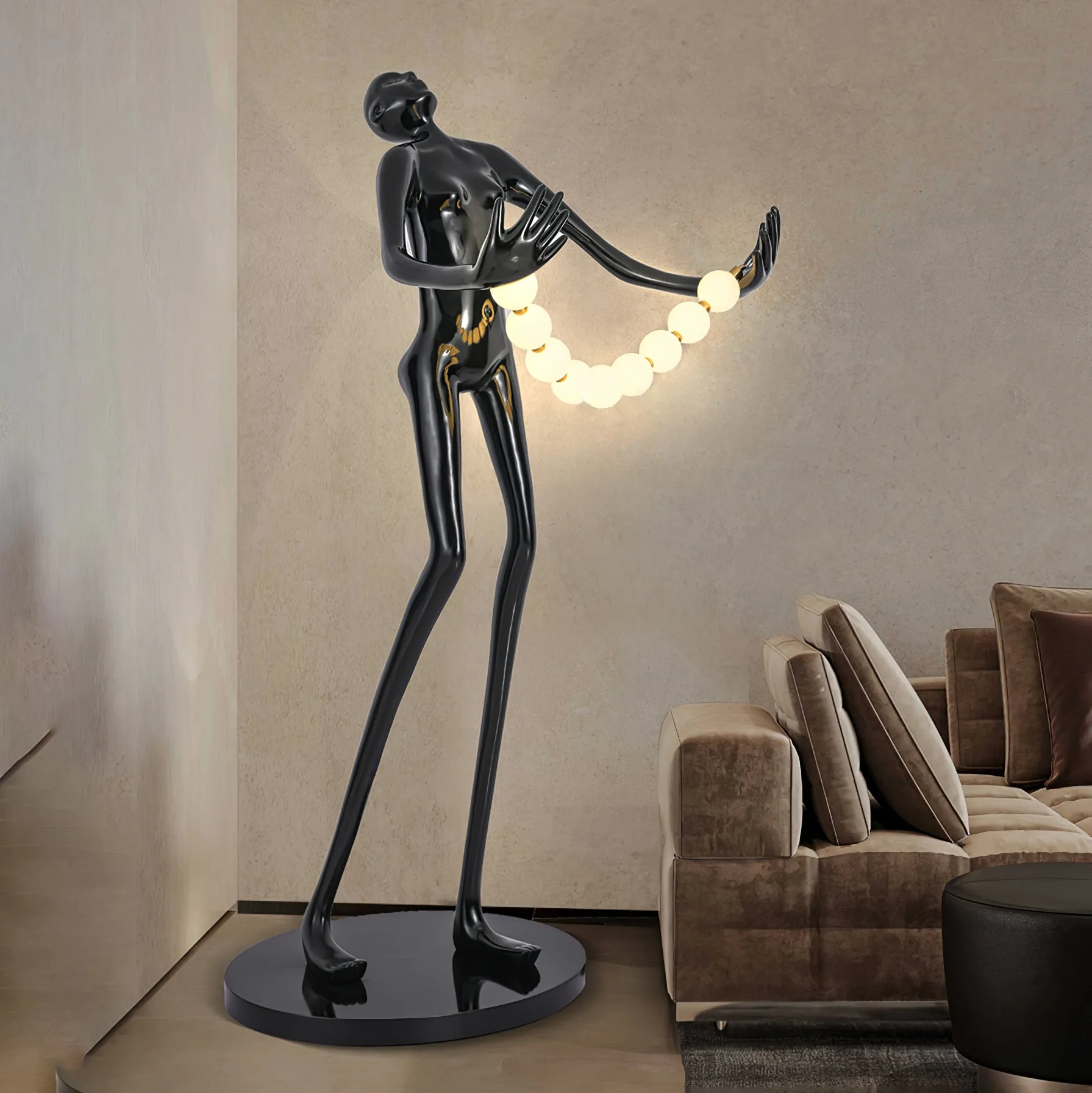 Orb Juggler Sculpture Floor Lamp