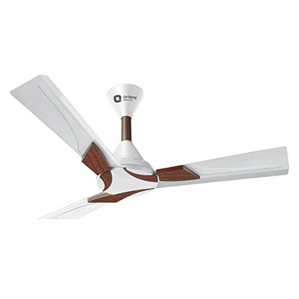 Orient Wendy Ceiling Fan Without Remote 900mm Pearl White-Walnut