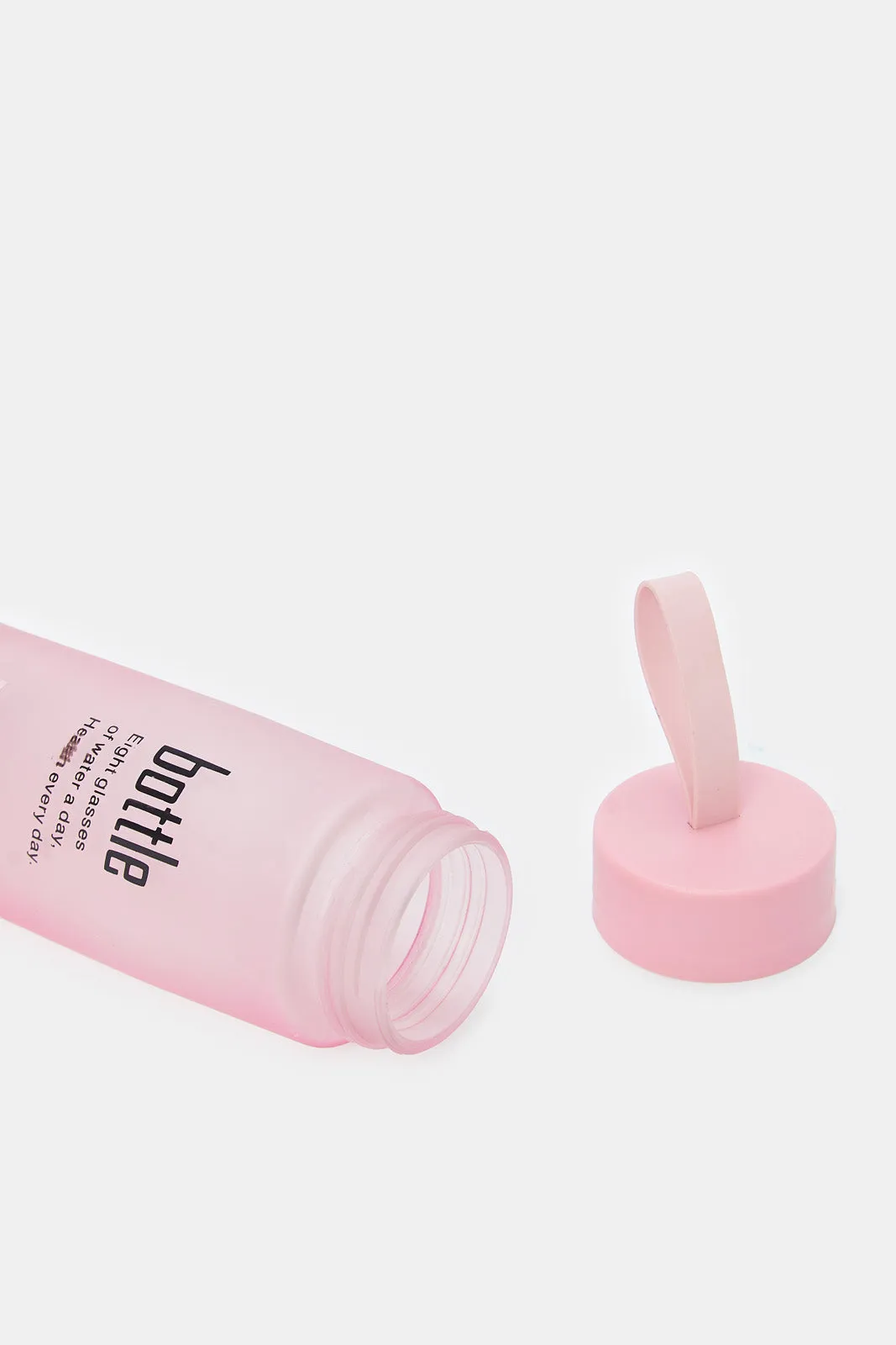 Pink Printed Glass Bottle (475ml)