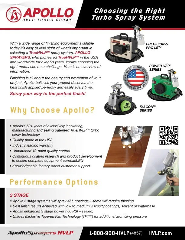 Power-5 VS™ |  Apollo HVLP Turbo Spray TrueHVLP™with A7700 Spray Gun