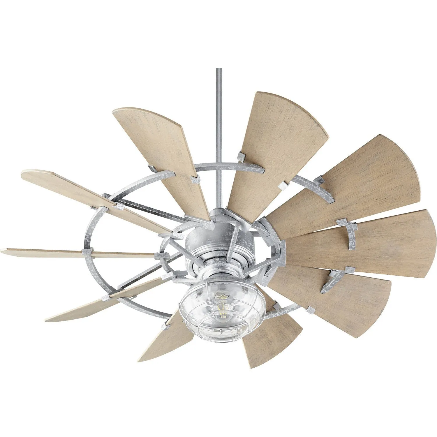 Quorum Windmill 195210-9 Patio Fan - Galvanized