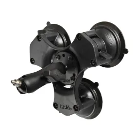 RAM® Twist-Lock™ Triple Suction Mount with 1/4"-20 Stud