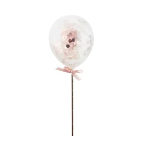 Rose Gold Mini Confetti Balloon Wands (5 pack)