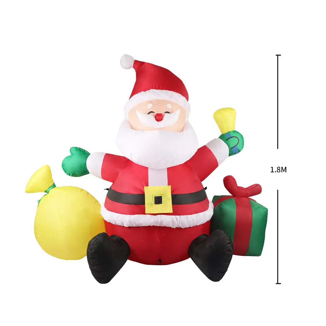 Santa Gift Christmas Inflatable Outdoor Xmas Decorations - 1.8M